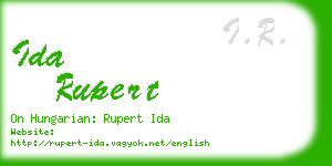 ida rupert business card